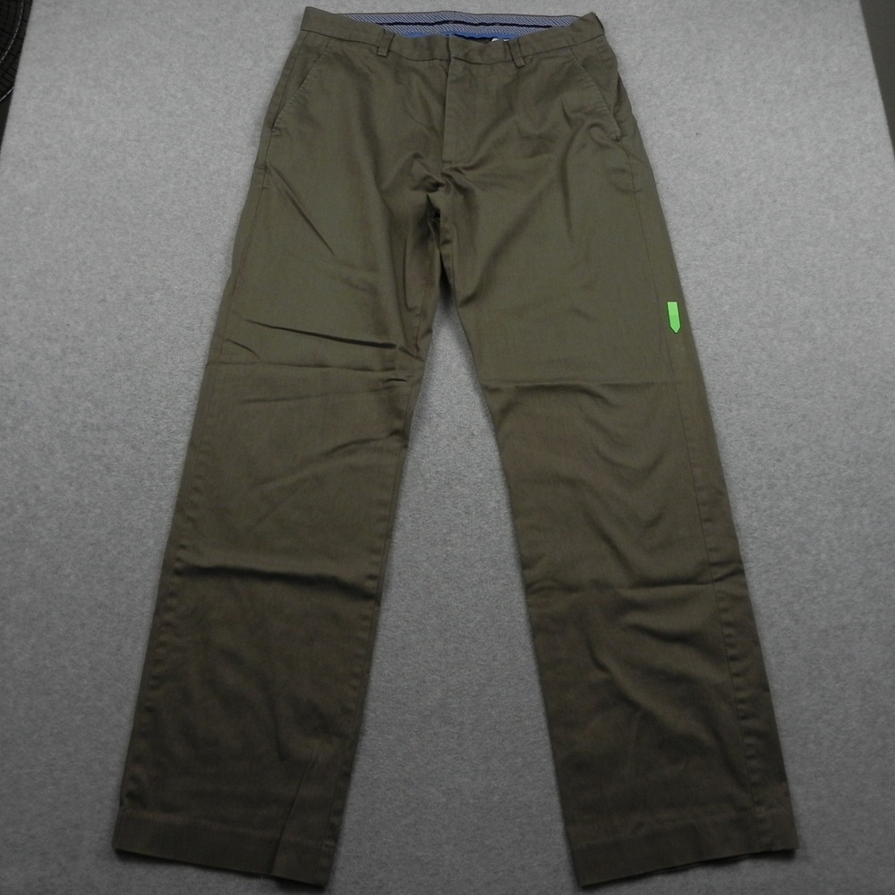 Gap Straight Fit Chinos Mens 34x34 Brown Khaki Pants Stretch Cotton Trousers